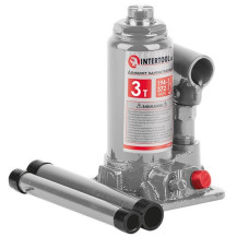 Домкрат стовпчик одноштоковий 3т, 195-380мм (валіза) Intertool