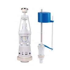 Lidz (WHI) 60 02 K001 04 Комплект арматура з клапаном нижньої подачі 1/2, хром кнопка
