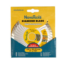 Диск алмазный 125 мм*7 мм*22,23 мм турбоволна NovoTools Basic