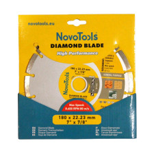 Диск алмазний NovoTools Basic 180 мм * 7 мм * 22,23 мм Сегмент
