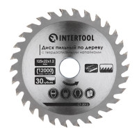 Диск пильний INTERTOOL 125х22.23мм 30Т з напайками