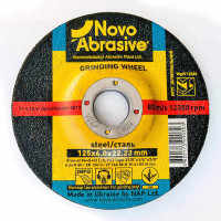 Диск шліфувальний по металу NOVOABRASIVE 125х6х22.23мм Т27 тарілчастий 10шт*уп