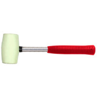 Киянка гум. 680г, d=80мм, біл.різ, мет.ручка (5шт/уп) Intertool