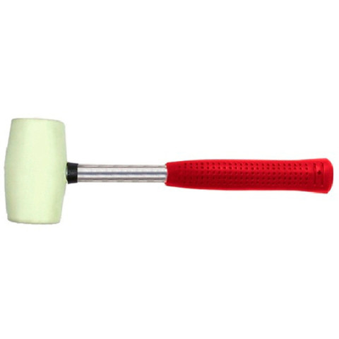 Киянка гум. 680г, d=80мм, біл.різ, мет.ручка (5шт/уп) Intertool
