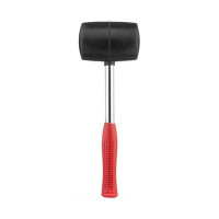 Киянка гум. 900г, d=90мм, чорн.різ, мет.ручка Intertool(5шт/уп)