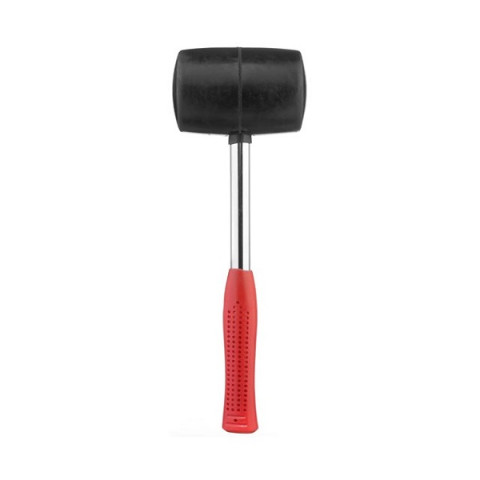 Киянка гум. 900г, d=90мм, чорн.різ, мет.ручка Intertool(5шт/уп)