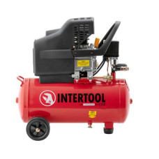Компресор INTERTOOL 24л поршневий 1.5кВт 8атм 206л.хв 2HP 1цил 12міс