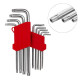 Набір Г-обр. ключів удл. 9шт, Т10-Т50 TORX Cr-V з отвором Intertool10шт/уп)