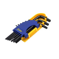 Набір ключів торцевих TORX 9 шт, T10, T15, T20, T25, T27, T30, T40, T45, T50, CrV