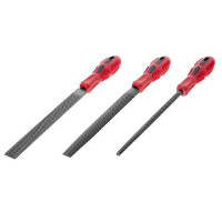 Набір рашпилів 3шт.(прямокут,круглий,п/круглий)проріз.ручка Intertool