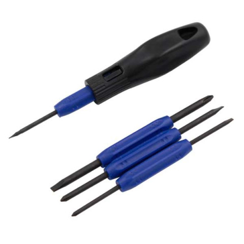 Викрутка 8-В-1 у кейсі, PH2-SL5 мм, PH1-SL4 мм, Pentalobe 0.8-2 мм, CrV6150, HRC 51-54 Kubis