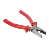 Плоскогубці 180мм, червон.пласт.ручка Intertool
