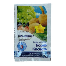 Препарат Борная кислота 20г Провентус удобрение с фунгицидным эфектом