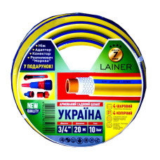 Шланг для поливу 4-х шаровий 3/4 (20м) армований Україна Lainer