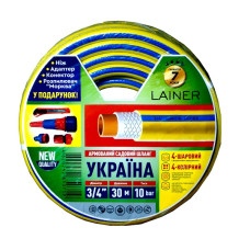 Шланг для поливу 4-х шаровий 3/4 (30м) армований Україна Lainer