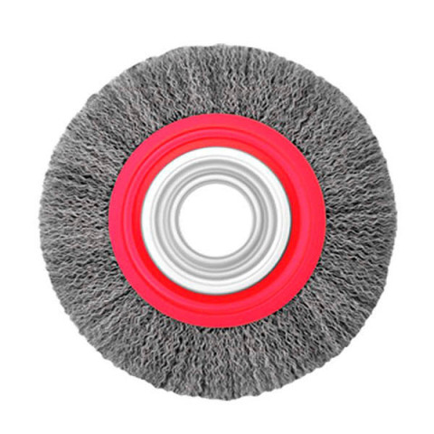 Щітка для УШМ INTERTOOL 150х32мм рифл. сталь