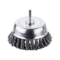 Щітка торцева для дриля INTERTOOL 100х6мм плет. сталь