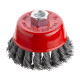 Щітка торцева для УШМ INTERTOOL 75мм плет. сталь