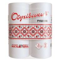 Рушник паперовий Обухівський 2шари (2рулони)