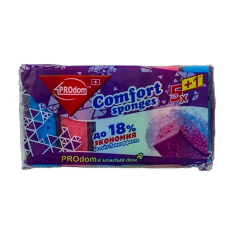 Губка кухона Comfort Sponges 5+1шт Prodom (90*60*30)